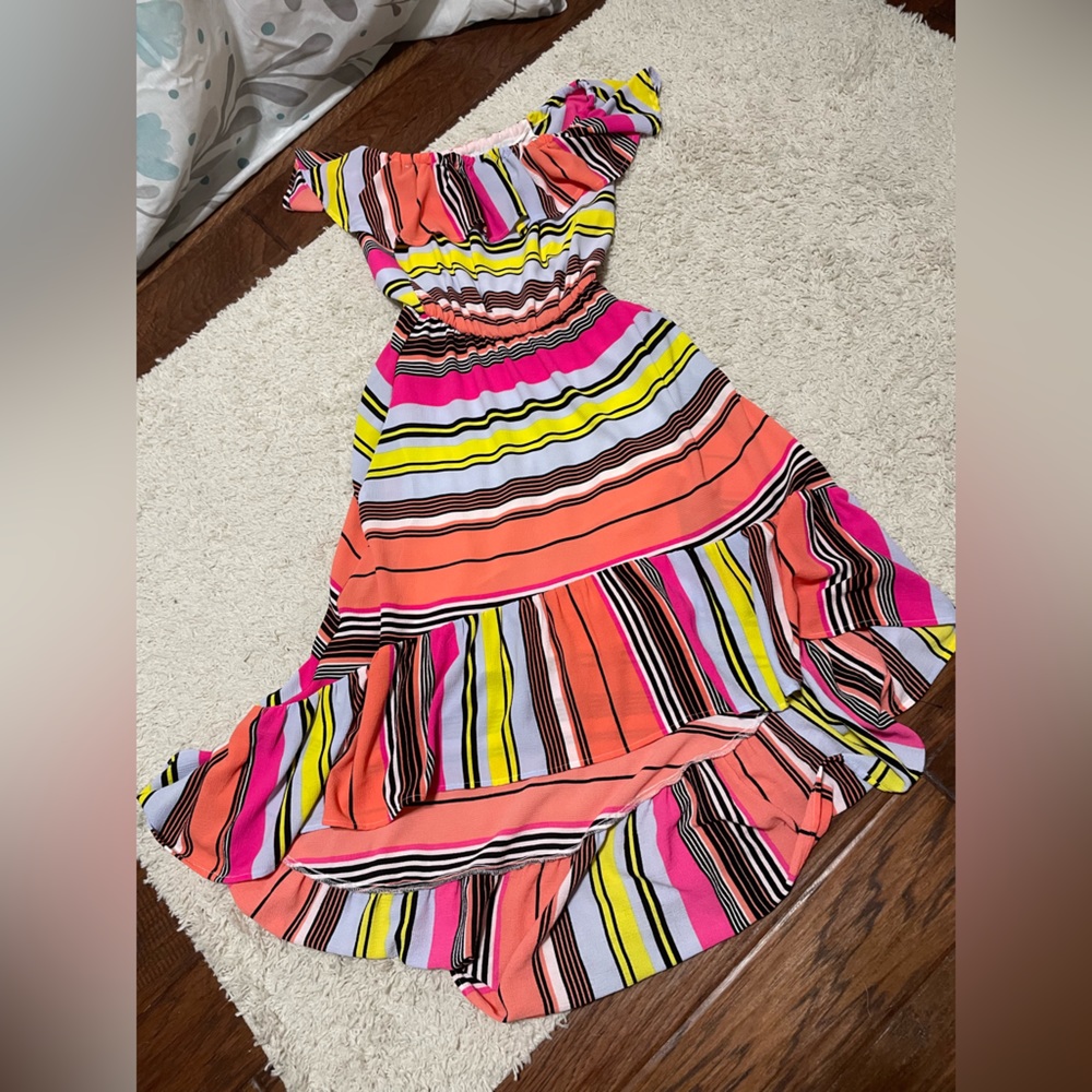 BARBIE CORE💕💕Charles Henry Off the Shoulder Hi-Lo Sundress